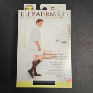 Therafirm Light Support Mens Trouser Socks, Small Black, 1 Pair